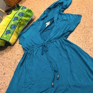 Dotti Swim Beach Cover Up Small Teal
